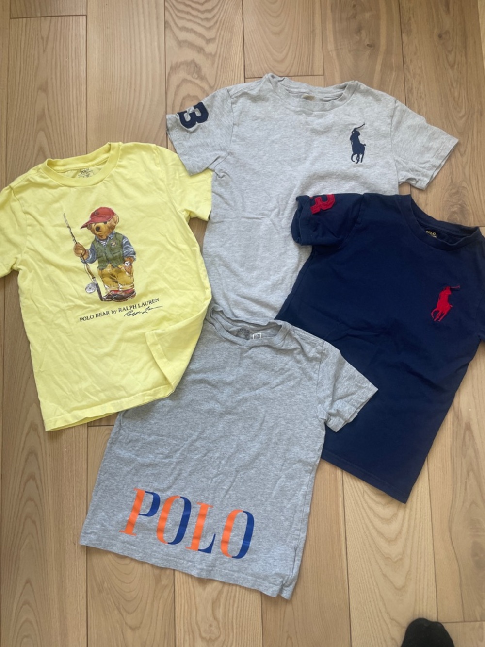 Polo by Ralph Lauren Kids Tee Set in Yellow, Gray, Navy